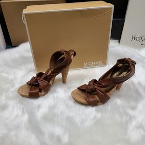 NEW Michael Kors Orchard Slingback Leather Heels Shoes